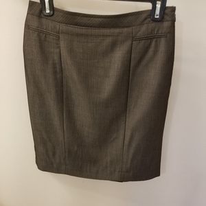 Loft Ann Taylor pinstriped grey skirt